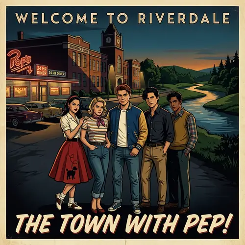 Riverdale Poster: A Mystery Town With Pep in 1950s Style