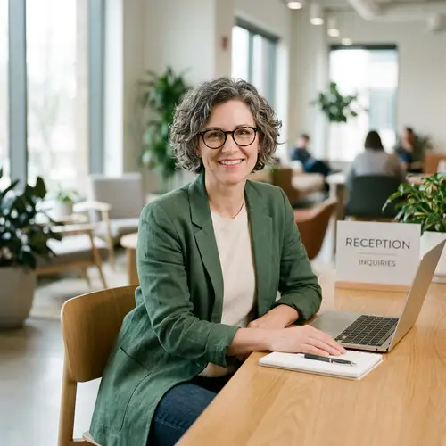 Professional Inquiries Expert with Eyeglasses