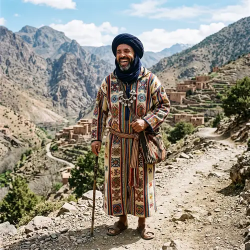 Berber Man in Traditional Amazigh Clothing