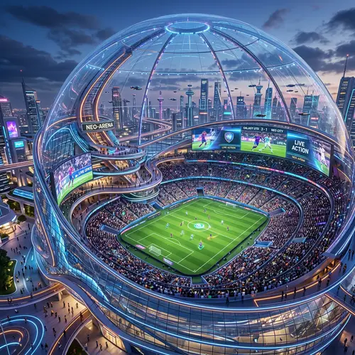 Futuristic Stadium with Innovative Architecture