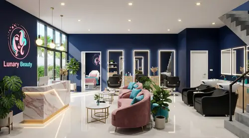 Lunary Beauty Salon Interior Design in Phuket