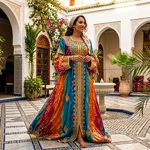 Vibrant & Colorful Caftan | Traditional North African Style