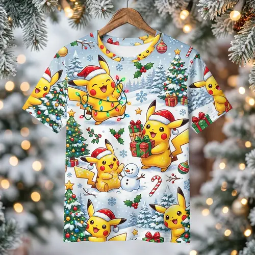 Cute Holiday Pattern with Electric Creature