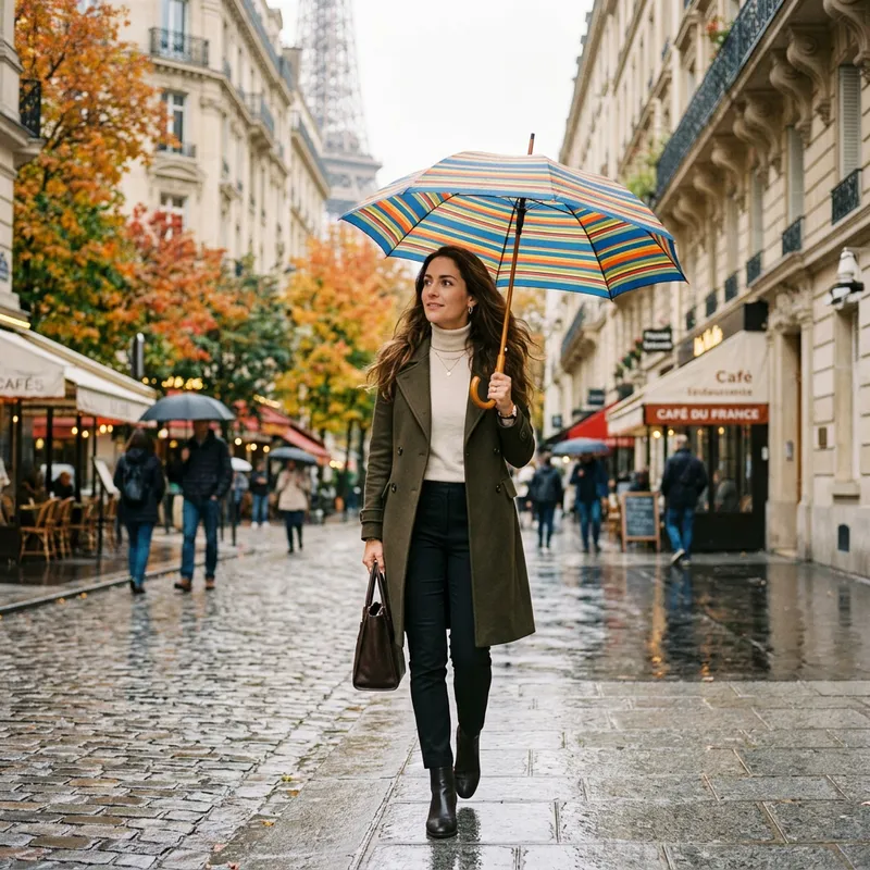 Stunning Professional Woman in Autumn City | Captivating Image Stunning Professional Woman in Autumn City | Captivating Image