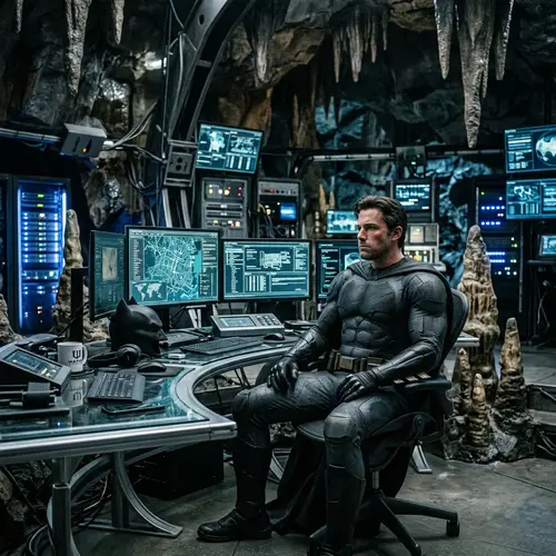 Ben Affleck Batsuit Office Chair Modernized Cave Scene