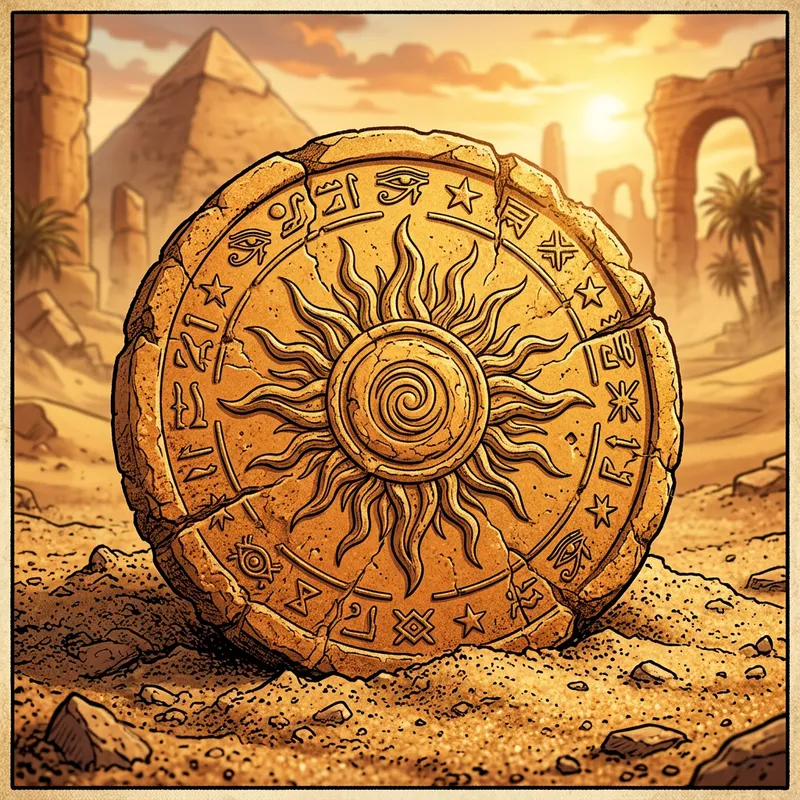Sand Coin with Sun Emblem | Shurima-inspired Design | HD Quality