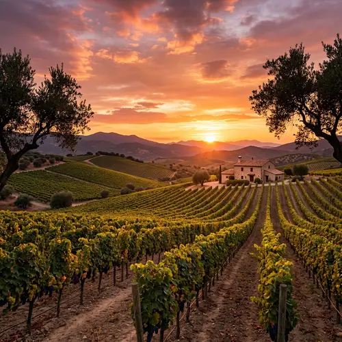 Beautiful Sunset Landscape in Andalusia, Spain