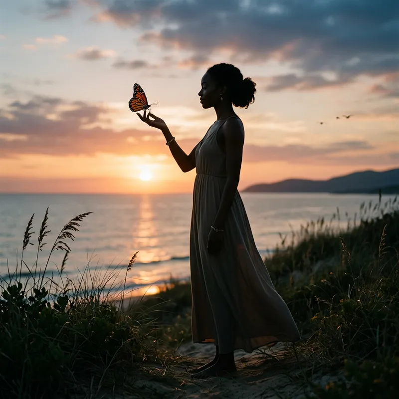 Silhouette of Empowerment: Hope and Resilience