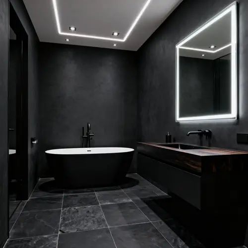 Sleek Dark Modern Bathroom Designs