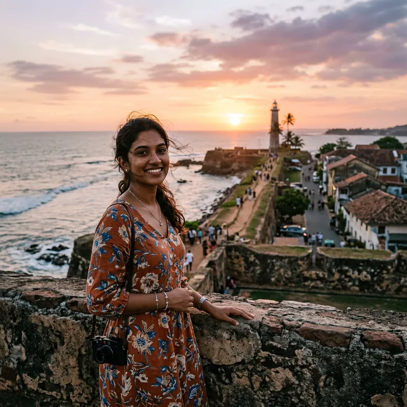 Evening Portrait at Galle Fort: Family & Couple