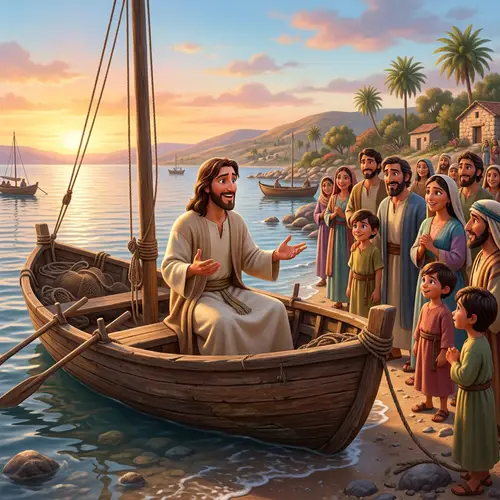 Animated Jesus on a Boat: Family-Friendly Storytelling