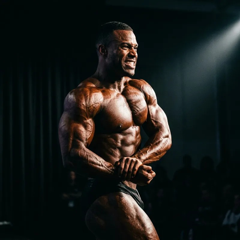 Professional Bodybuilder with Muscle Definition