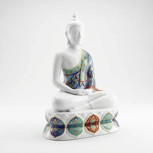 Stunning 3D Buddha Sculpture with Elegant Design