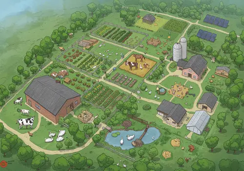 Blueprint of a 30 Acre Eco-Friendly Farm Design