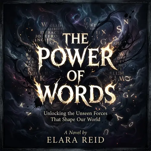 The Power of Words: Dark Theme Book Cover Design