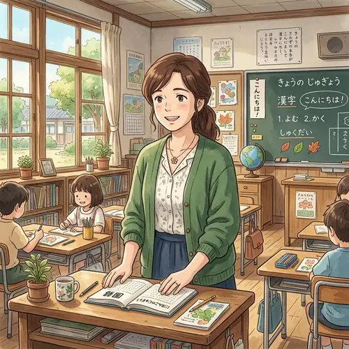 Studio Ghibli Inspired Teacher Illustration