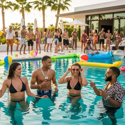 Bikini Pool Party with Rappers - Fun in the Sun