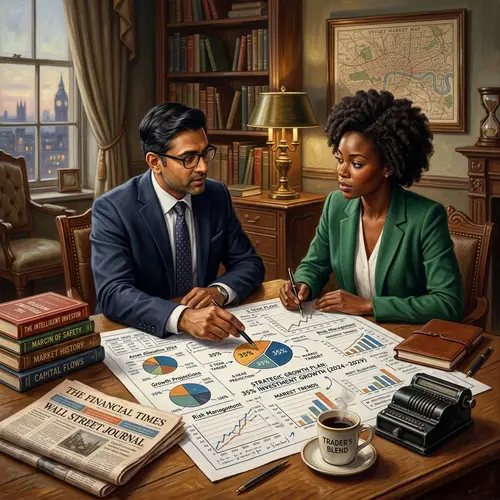 Investment Growth Strategy Blueprint with Charts and Graphs