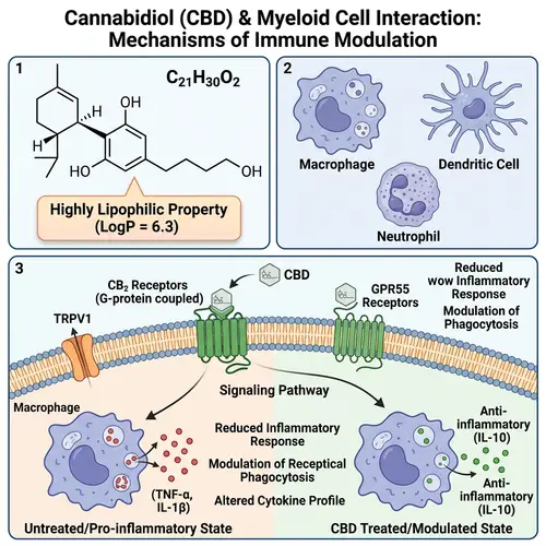 Cannabidiol (CBD) Impact on Myeloid Cells | LogP 6.3 Study