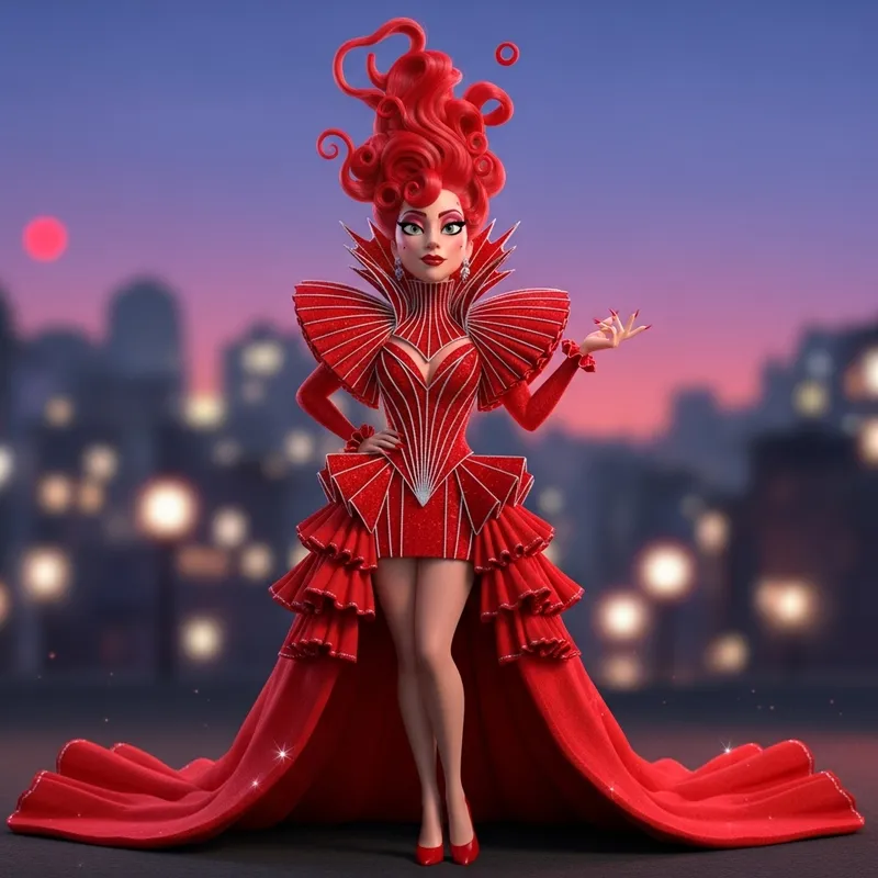 Lady Gaga's Pixar Model Lady Red