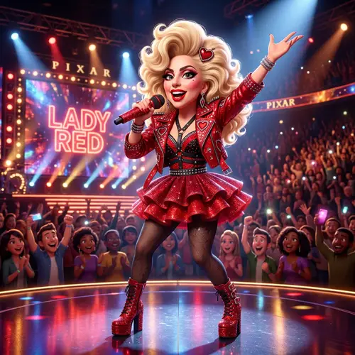 Lady Gaga's Pixar Model Lady Red