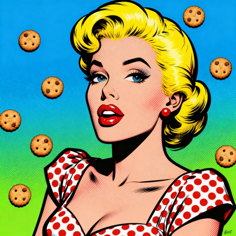 Vibrant Pop Art Portrait of a Woman