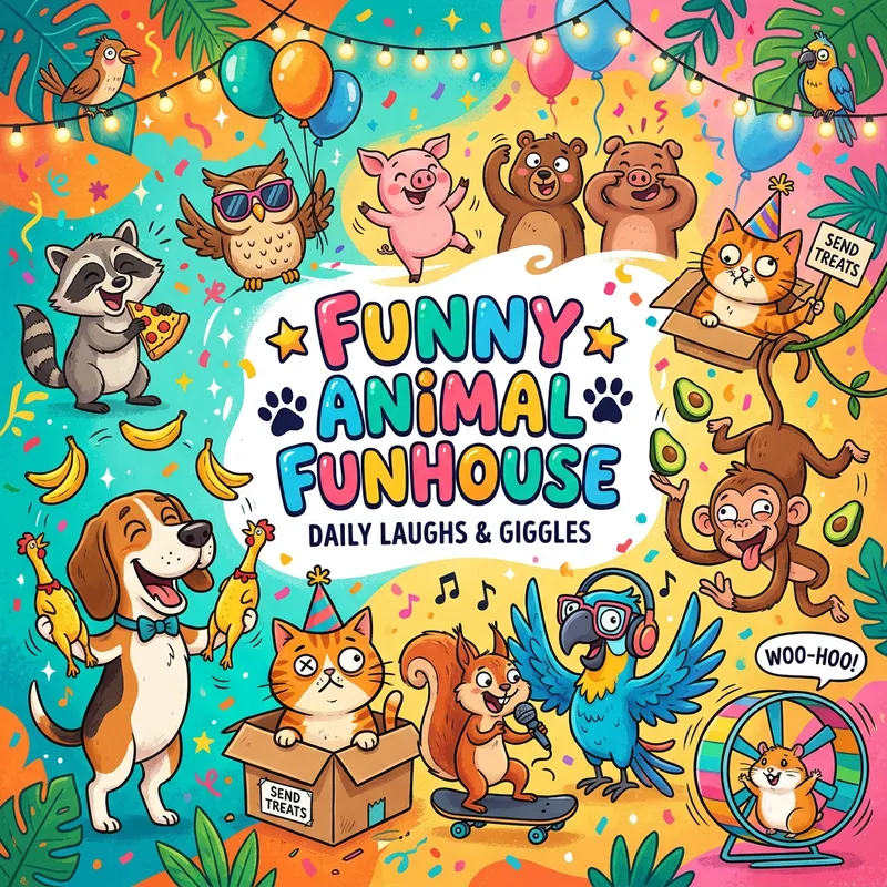 Funny Animal Videos Backsplash: Rumble Channel Imagery