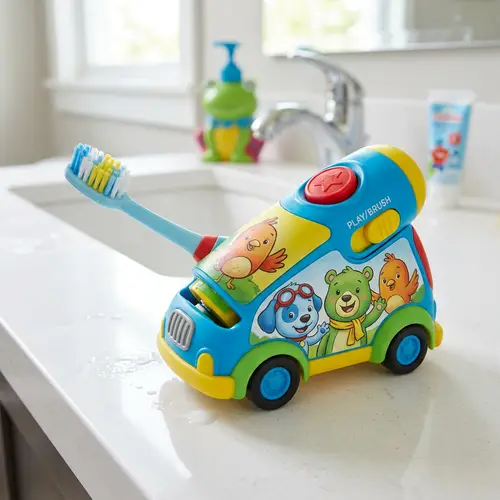 Interactive Children's Toothbrush & Car Toy by Pixar | Dental Hygiene Play