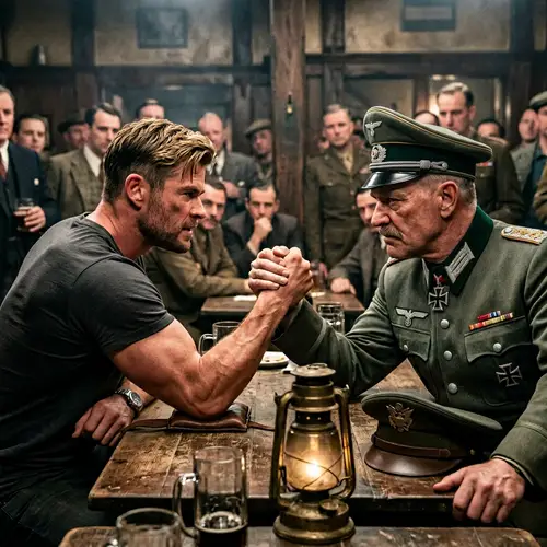 Ryan Gosling Arm Wrestles Adolf Hitler - Epic Showdown