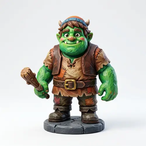 Cute Mini Ogre Model for FDM 3D Printing