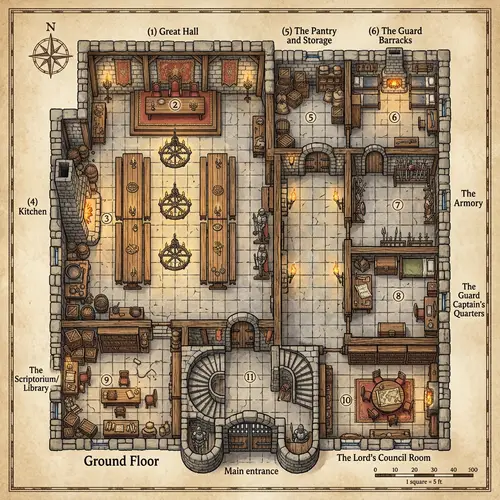 Medieval Castle Interior for D&D Campaign