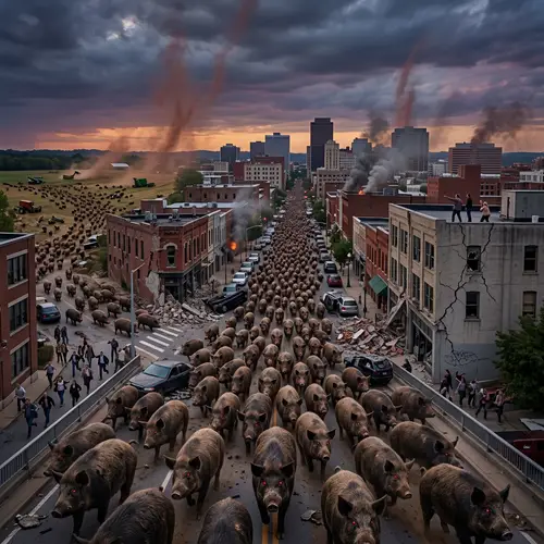 Rampaging Pigs: Apocalyptical Invasion on Earth