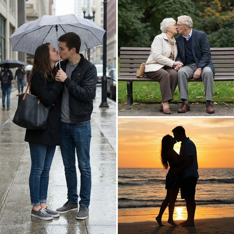 Couples Kissing: Love in Every Moment
