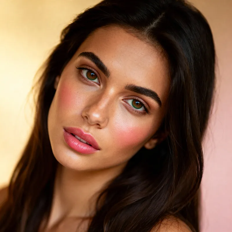 Vibrant Mediterranean Woman Portrait