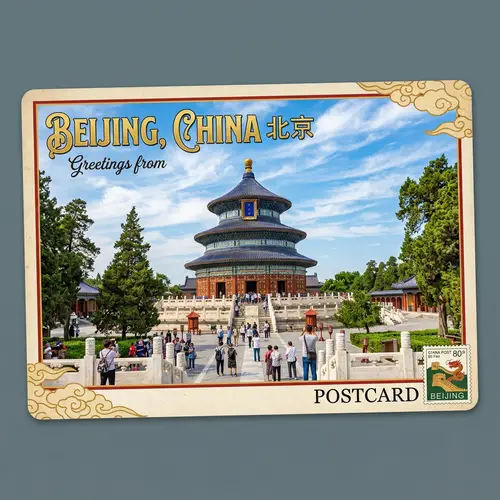 Original Beijing Postcard Design