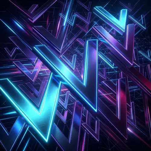 Hi-Tech Background with Dynamic V Shapes
