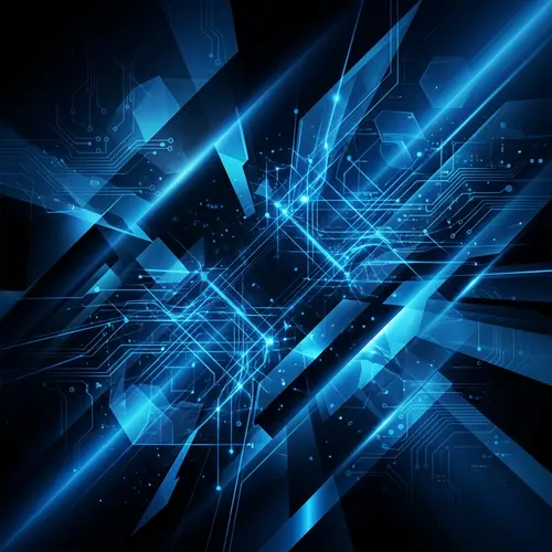 Hi-Tech Black and Blue Background Design