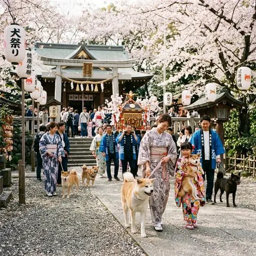 Japanese Cultural Event with Dogs: Cherry Blossoms & Tradition