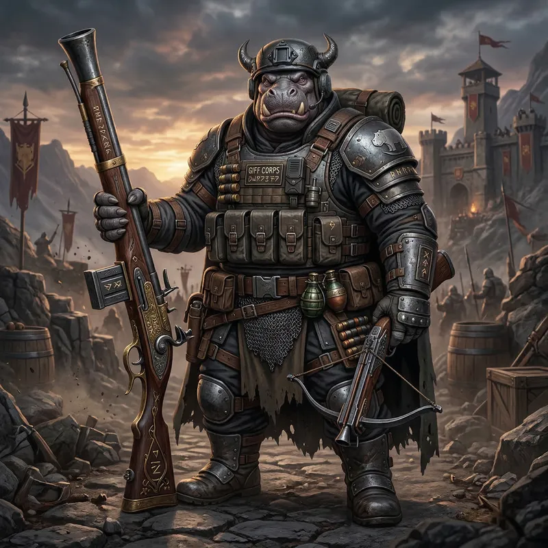 Fantasy Giff Tactical Gear Art | D&D Inspired