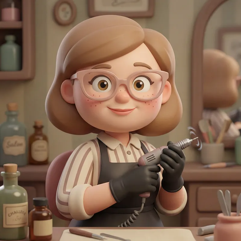 Cartoon Woman Manicurist Character - Colorful 3D Animation Cartoon Woman Manicurist Character - Colorful 3D Animation