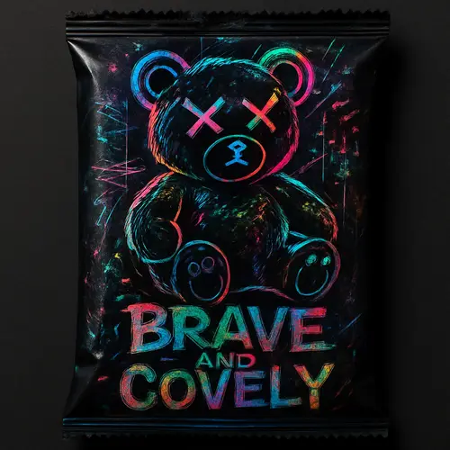Bold Streetwear Design: Bear Print & Neon Aesthetics