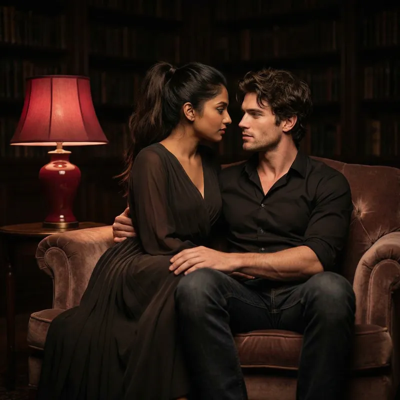 Romantic Scene Between Cultures: Love Captured