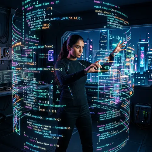 Futuristic Programmer Merging Code Lines with Expertise