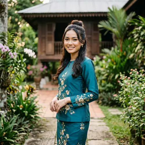 Stunning Malay Woman in Baju Kurung - Award-Winning Photo