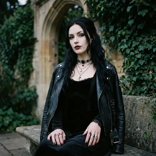 Seductive Gothic Beauty: A Captivating Selfie