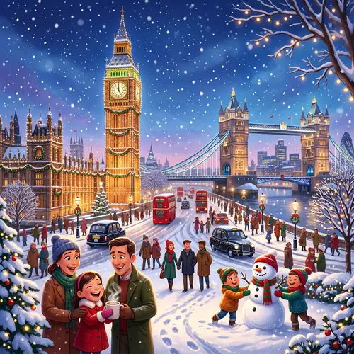 Pixar-Style London Christmas Animation