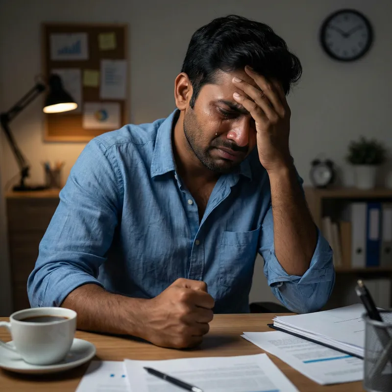 Angry South Asian Male Tears Table 4K | Brahim Diaz