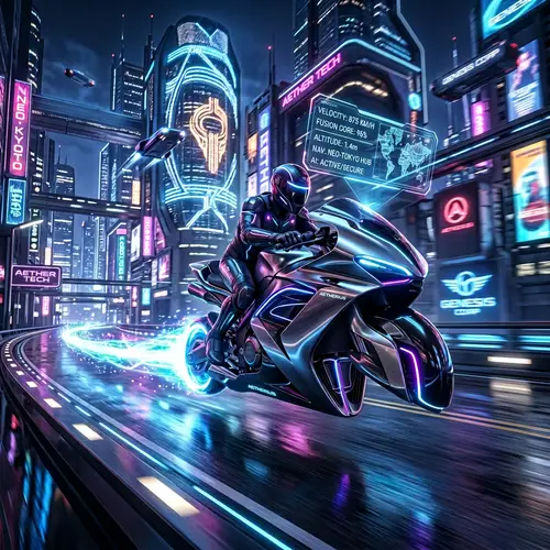 Futuristic Motorcycle from Year 3000