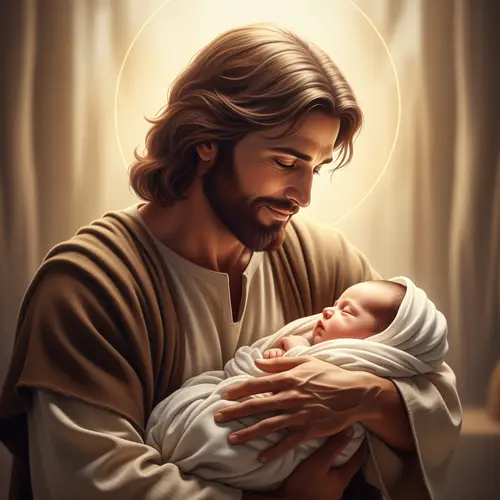 Jesus Holding Me as a Baby - A Divine Embrace