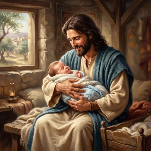 Jesus Holding Me as a Baby - A Divine Embrace